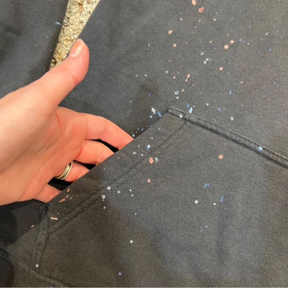 Abercrombie & Fitch Men's Black Speckled Hoodie - Picture 4 of 10